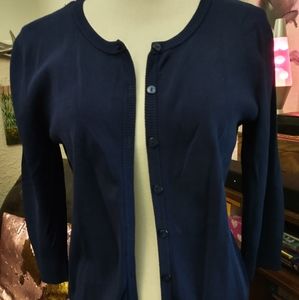 Cable & Gauge navy blue cardigan. Size Large.
